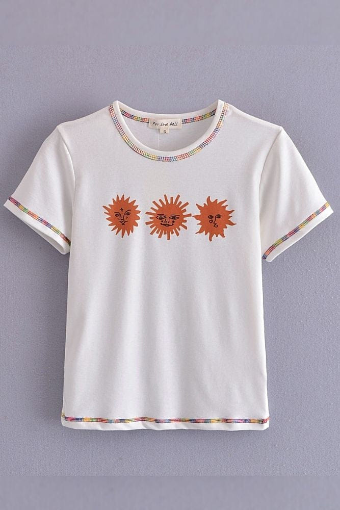 Boho-T-Shirt Sonne