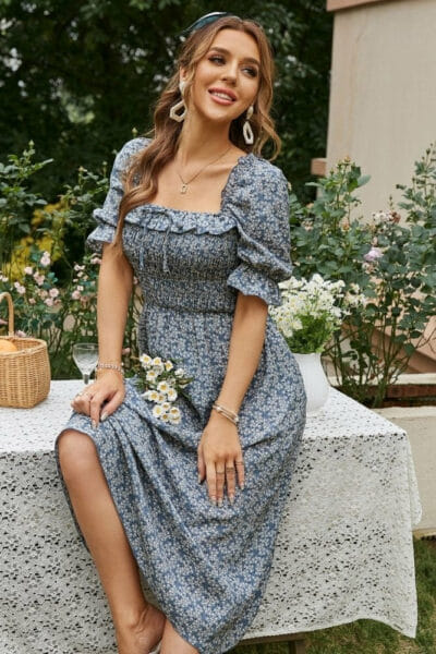 Boho-Kleid Mittellang Sommer