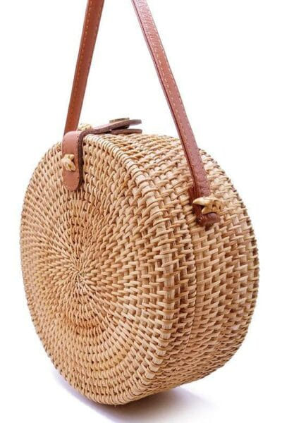 Boho-Tasche aus Stroh