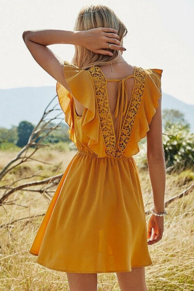 Boho-Kleid mit Spitze Chic