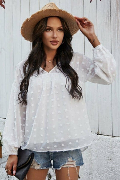 Romantische Boho Bluse