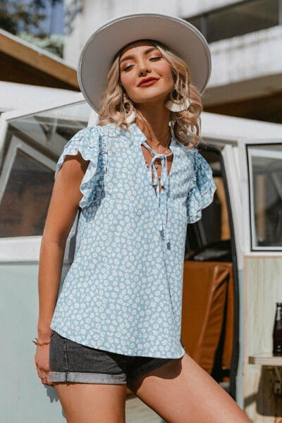 Bluse boho Fluide Blume