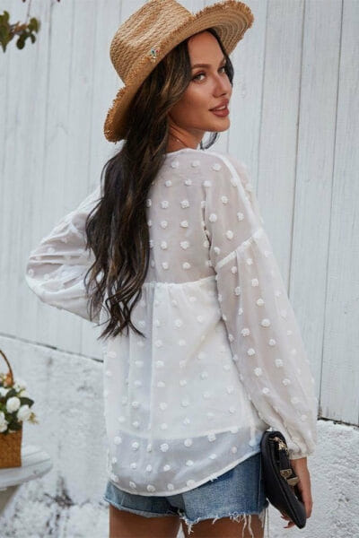 Romantische Boho Bluse