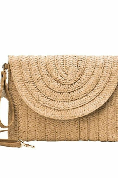 Pochette Tasche Stroh boho