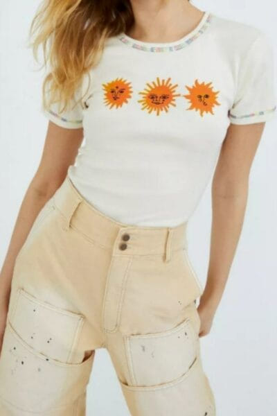 Boho-T-Shirt Sonne